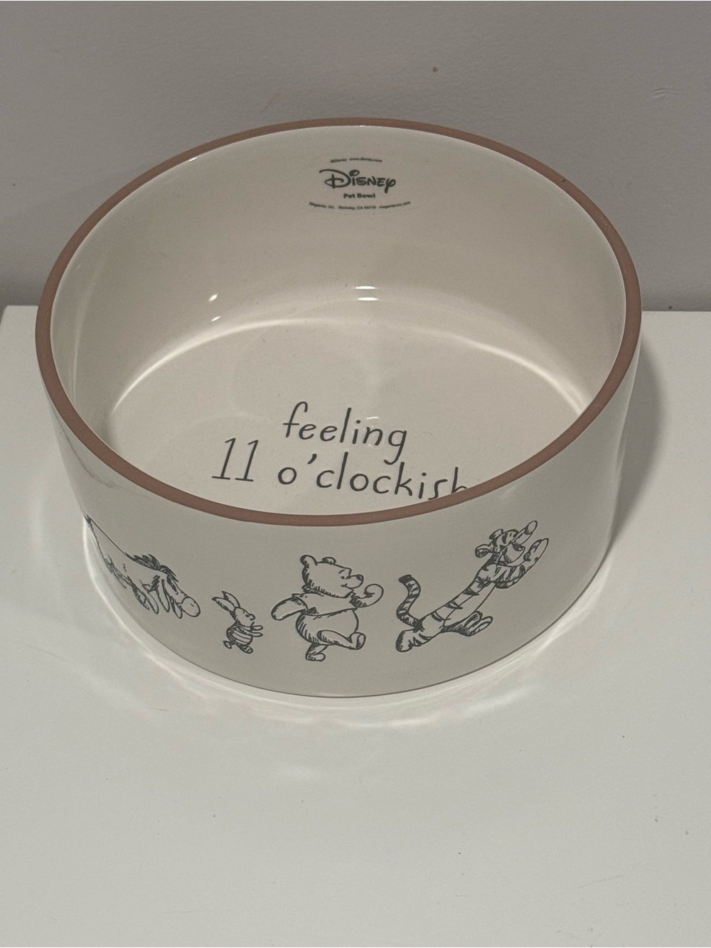 Rae Dunn Disney Winnie The Pooh Ceramic Bowl - Cream & Black